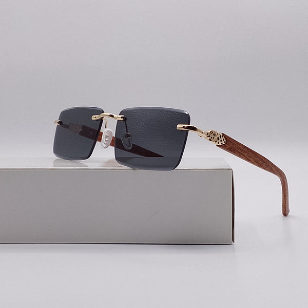 Luxury Wood Square Sunglasses